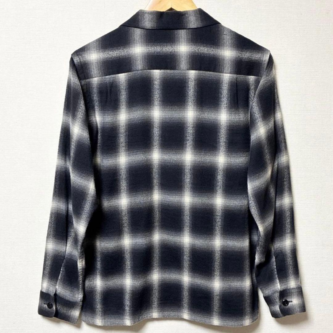 美品 50s 復刻 TOWNCRAFT オンブレチェックシャツ 黒 レーヨン 美品 50s 復刻 TOWNCRAFT オンブレチェックシャツ 黒 レーヨン