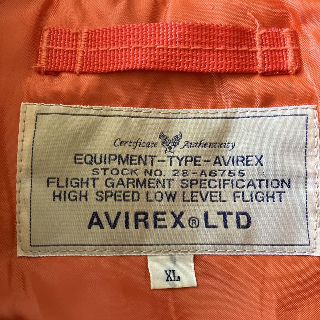 AVIREX フライトジャケット XL オリーブグリーン