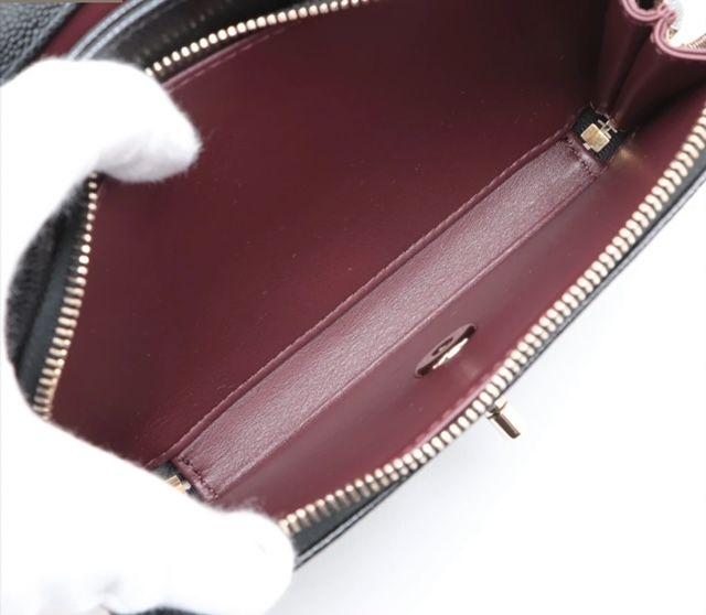 CHANEL　ビジネスアフィニティ　ショルダーバッグ　ミディアム　キャビアスキン