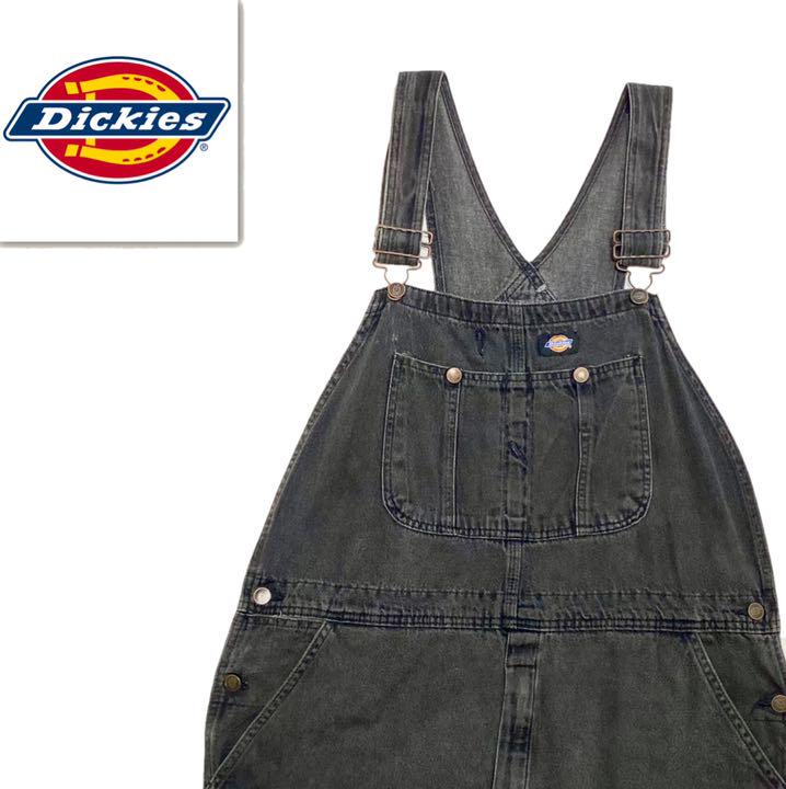 希少 Dickies ディッキーズ オーバーオール ブラックデニム ヴィンテージ