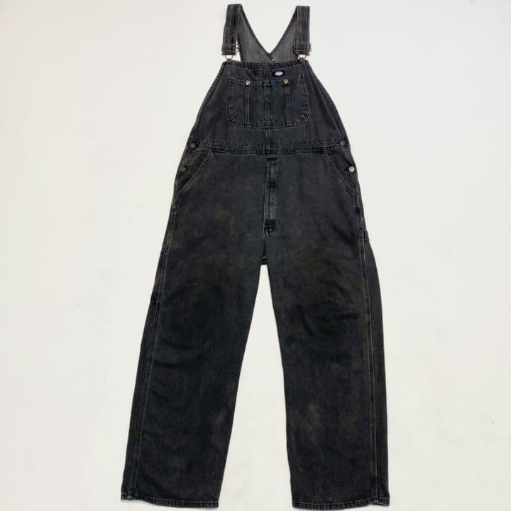 希少 Dickies ディッキーズ オーバーオール ブラックデニム ヴィンテージ
