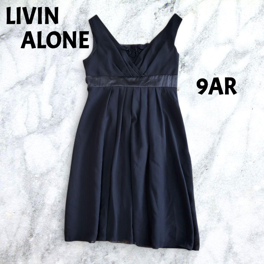 LIVIN ALONE　ドレス　ワンピース　ブラック　黒　リボン　レース
