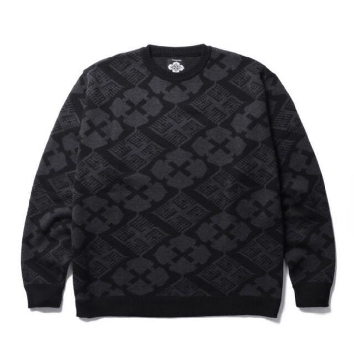 在庫NEW 舐達麻 GAKKIN×BUDSPOOL ニット CREW NECK c9PZ7-m41341979103 定番定番人気
