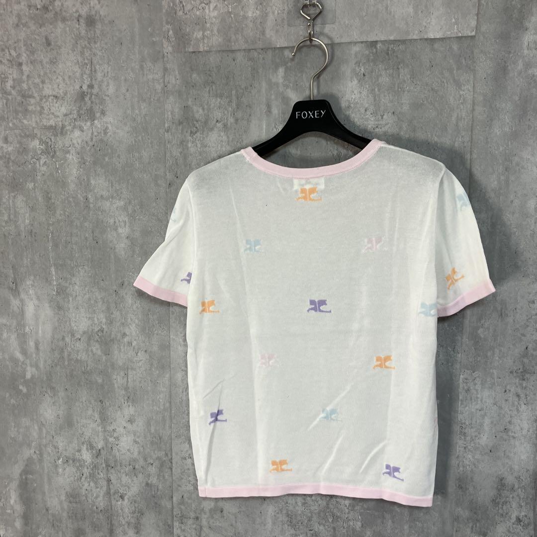 courreges ロゴ 半袖ニット 11R