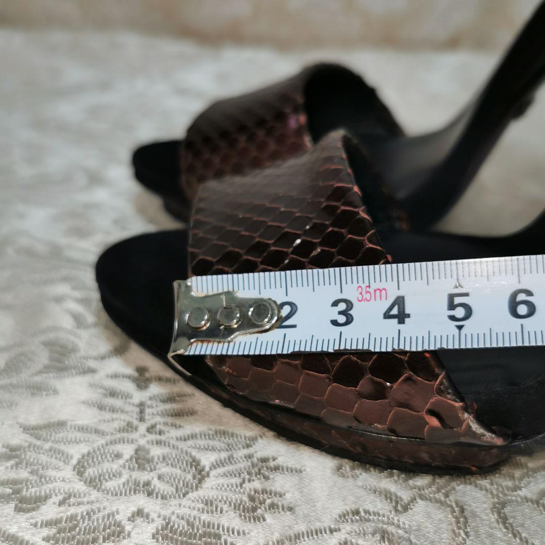 希少　レア　グッチ　GUCCI　ハイヒール　サンダル　パイソン　35½　22.5