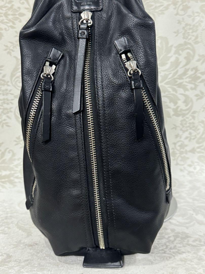 COACH コーチ トンプソンレザース リング ボディバッグ 黒 70360