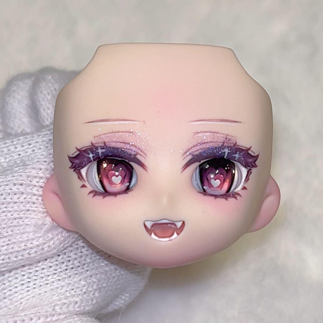 自作オビツ 11カスタムフェイスパーツ 顔パーツフェイス+アイ ob11牙あり