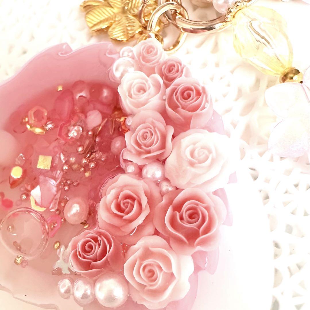 再販【レジンキーホルダー】お花のハリネズミさん♡ピンク色
