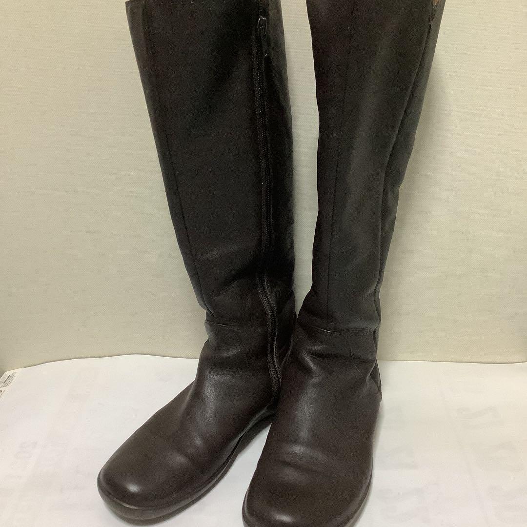 CAMPERカンペール 本革スエード 折り返しデザインロングブーツ ダークグレー CA748BW13336_thumb.jpg