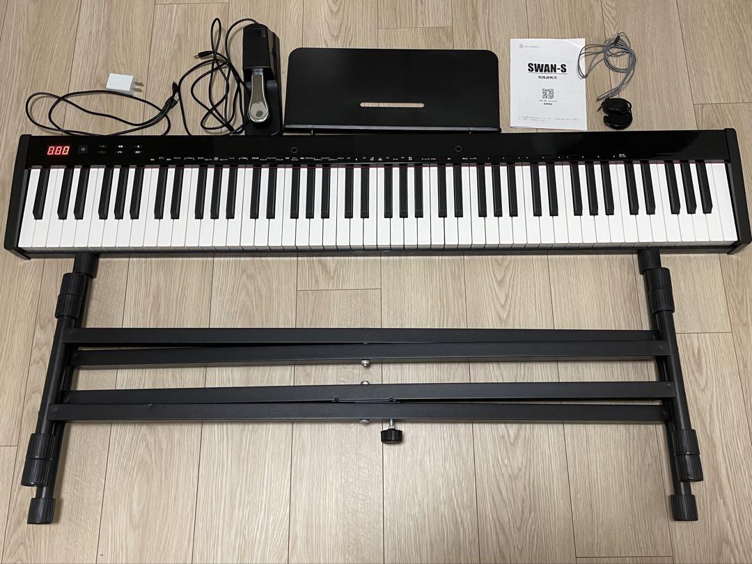 NikoMaku 88鍵盤 電子ピアノ 充電式コードレス SWAN-S