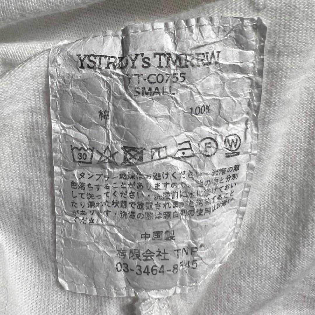 YSTRDY’S TMRRW スカルローズ 長袖 ロンT スリッド 綿100