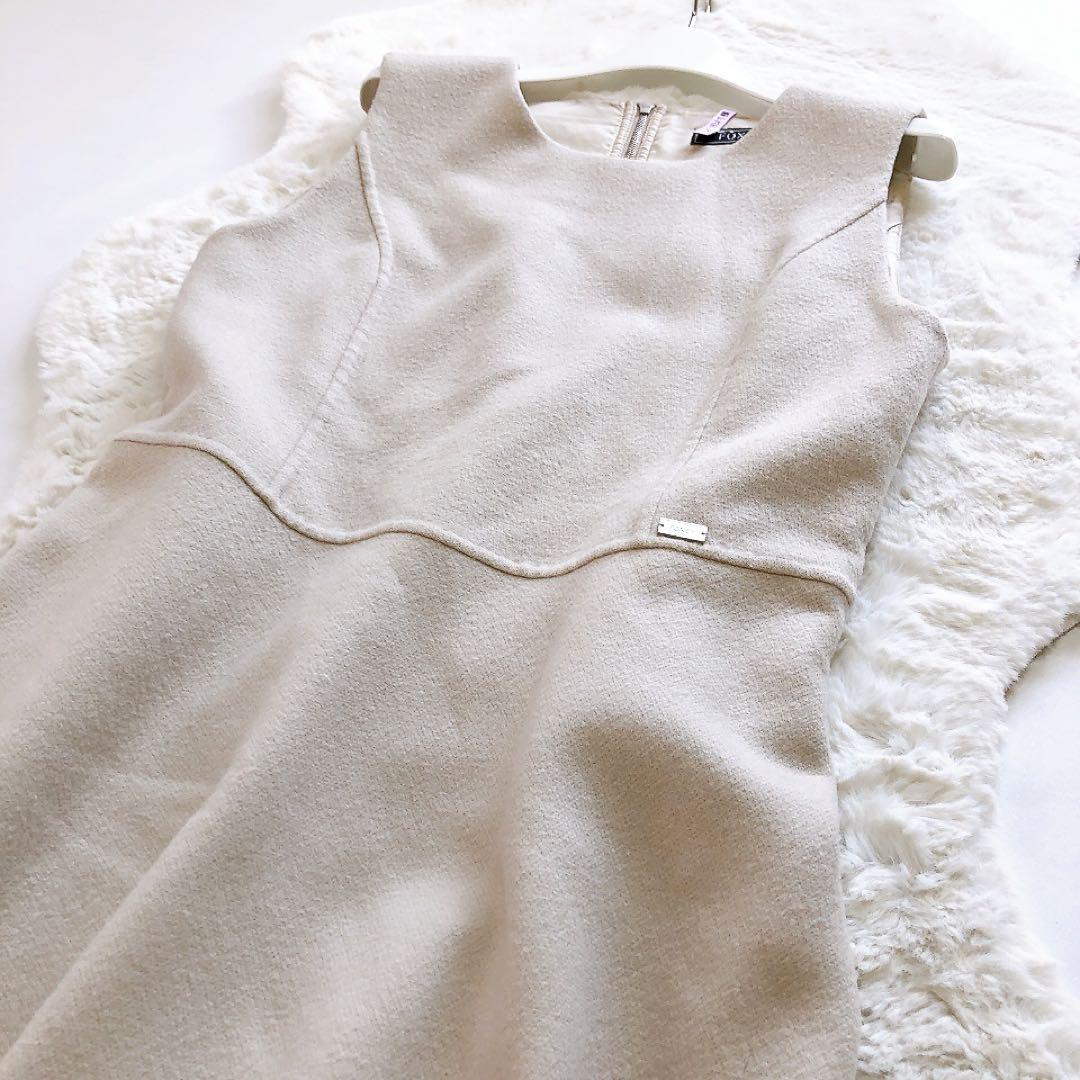 FOXEY*フォクシー 近年モデル カシミヤ混 ノースリーブワンピース 40