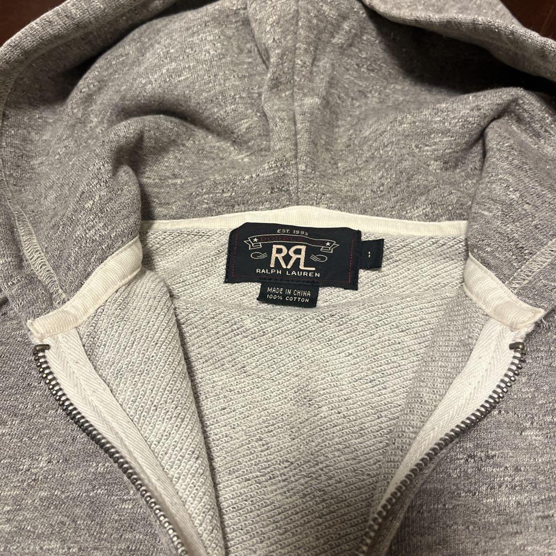 RRL ダブルアールエル　グレー ジップアップパーカー　レディースサイズ1 フリース フーディ（パーカー）｜RRL（ダブル アール エル）の
