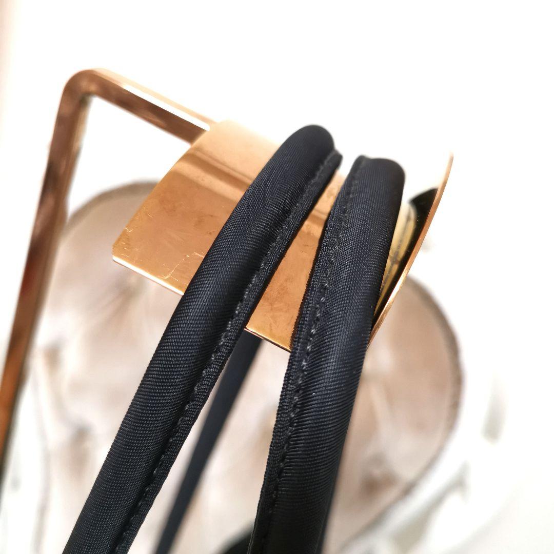 【美品】プラダPRADA 肩掛けトートバッグ 黒 ポコノ
