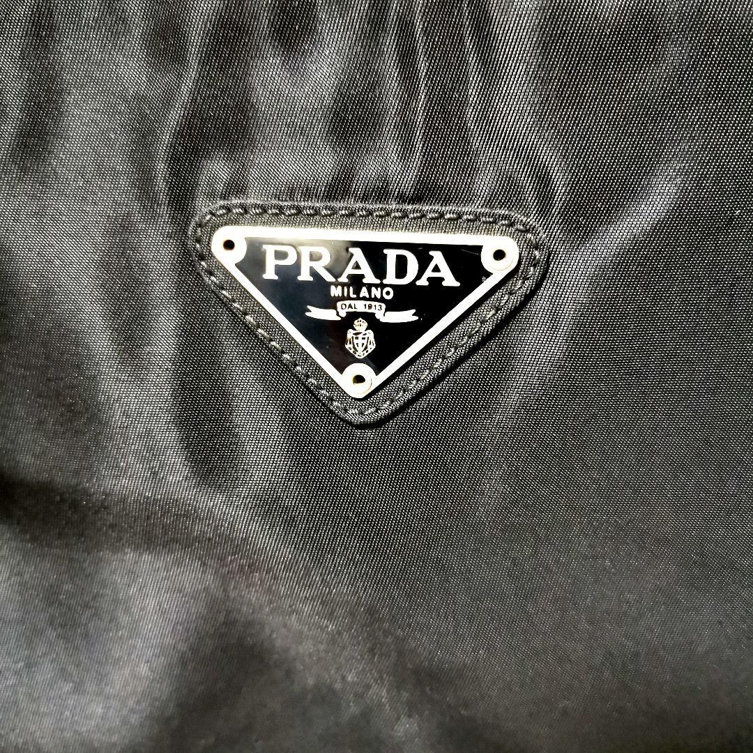【美品】プラダPRADA 肩掛けトートバッグ 黒 ポコノ