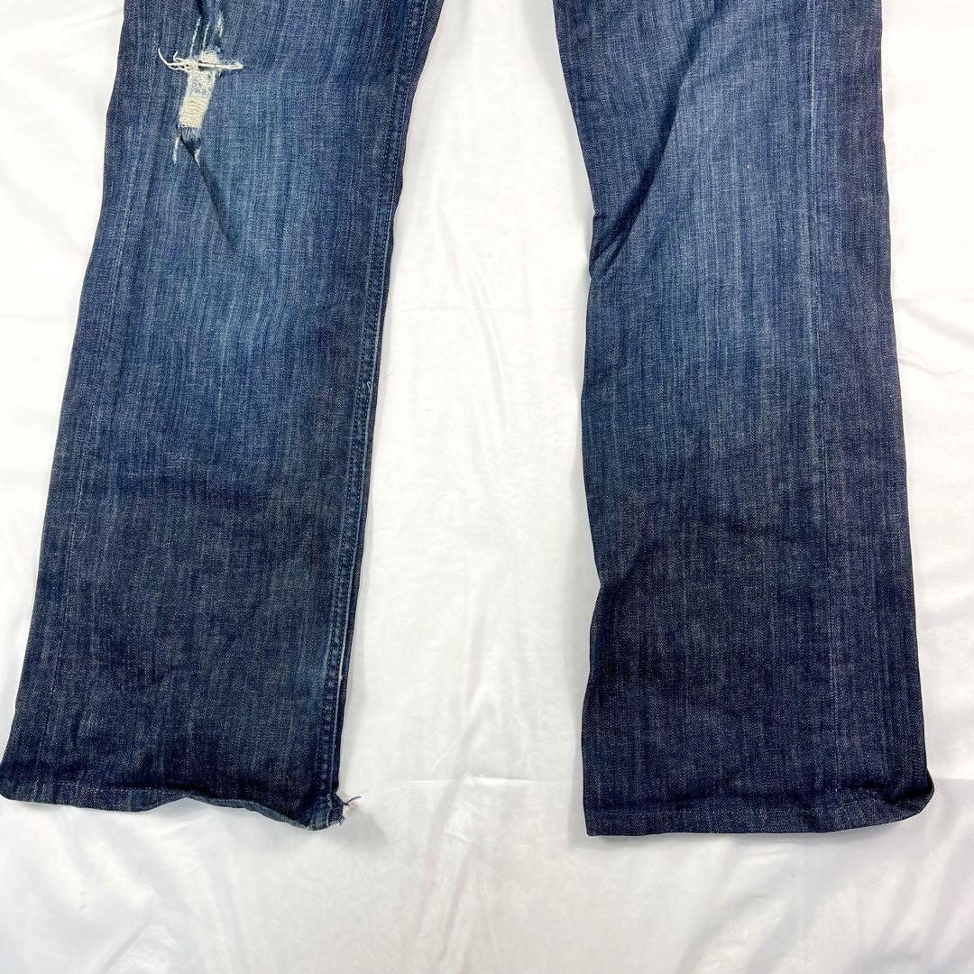 大人気☆ TAVERNITI SO JEANS ダメージ加工 デニム 33 MEG19 藍