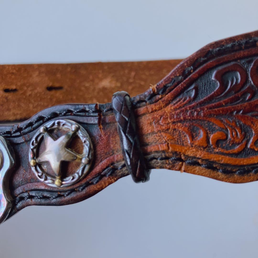 70s Vintage Levi`s リーバイスバックル スタッズベルト38