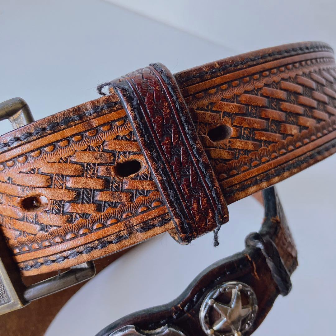 70s Vintage Levi`s リーバイスバックル スタッズベルト38