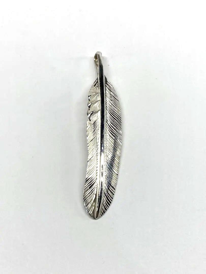 silver950　フェザーネックレス　約5.8㎝　左反り