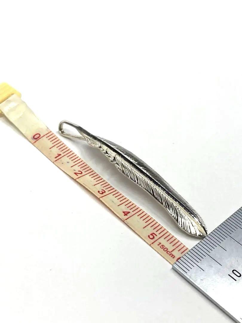 silver950　フェザーネックレス　約5.8㎝　左反り