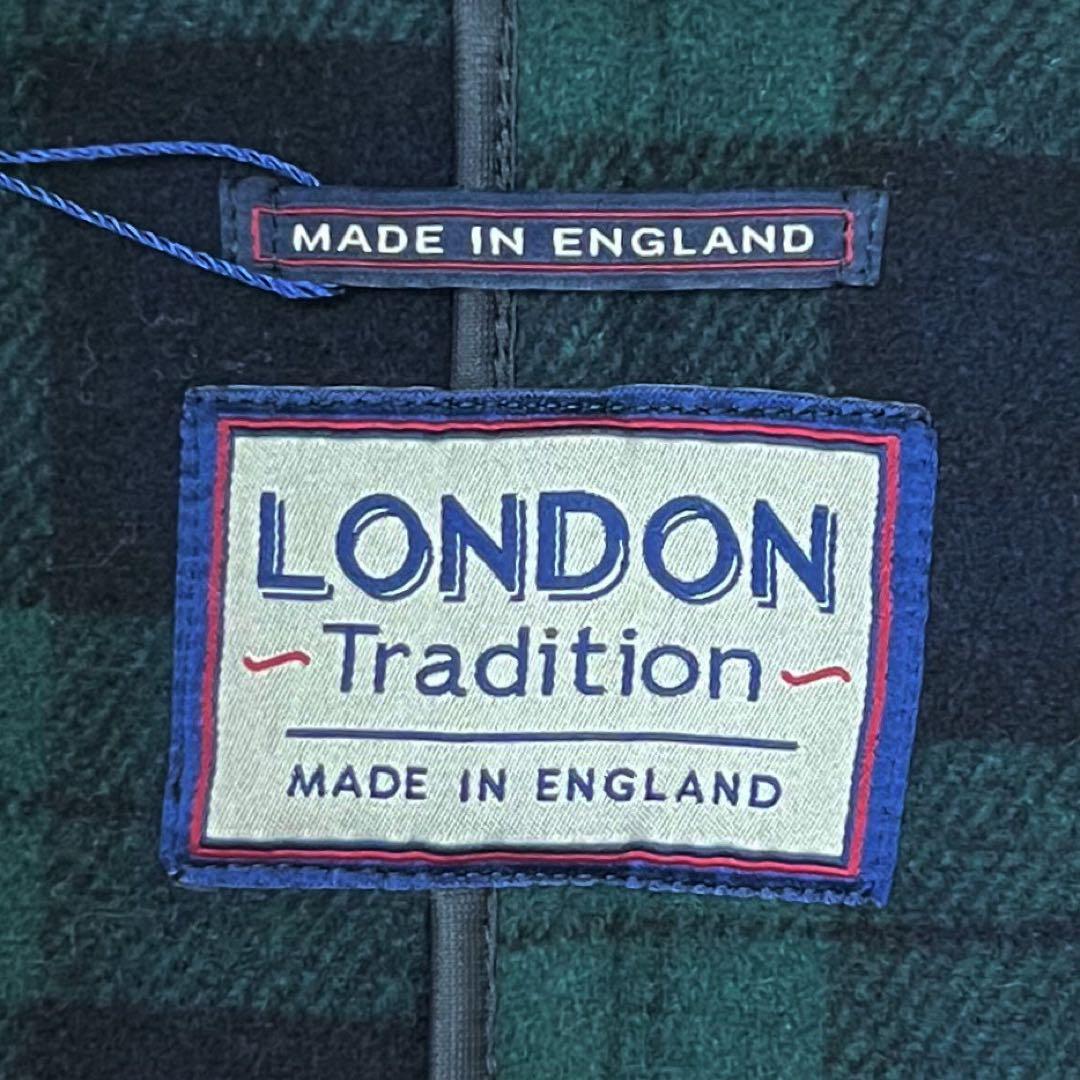 新品タグ付♡カシミヤ混♡ロンドントラディション チェック ロング ダッフルコート