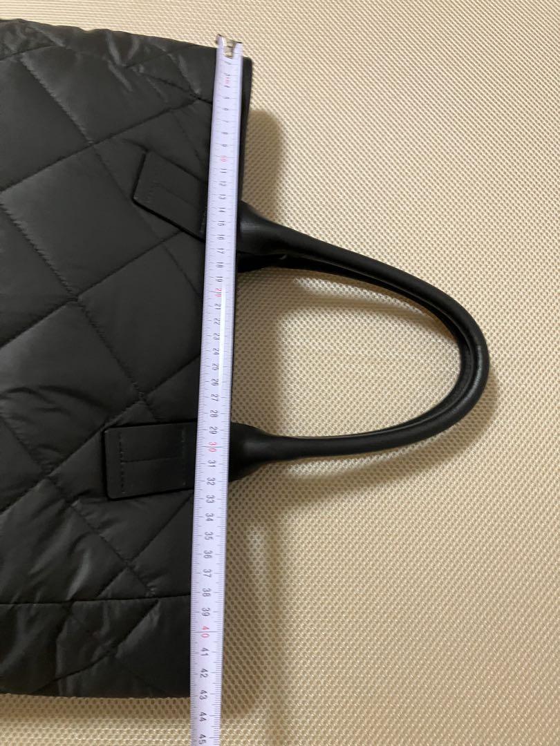 PLST 黒 キルティング トートバッグ