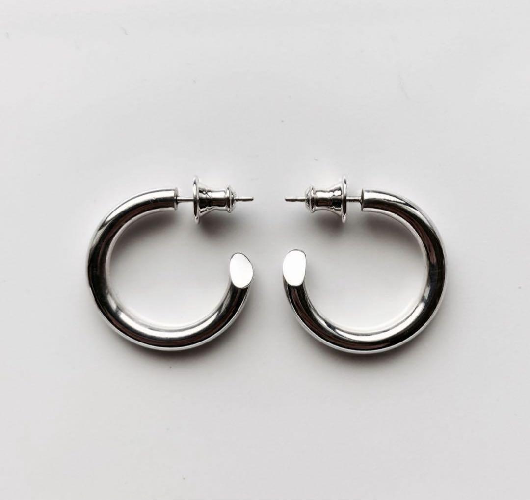 両耳用 【 3mm×21mm 】シルバー925 フープピアス