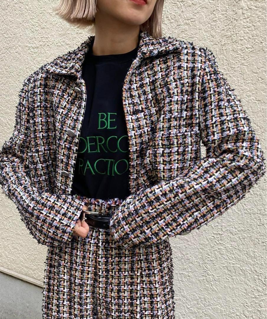 【最安値完売品】セットPLAYFUL TWEED JACKET 　Sサイズ 最安値完売品】セットPLAYFUL TWEED JACKET Sサイズ
