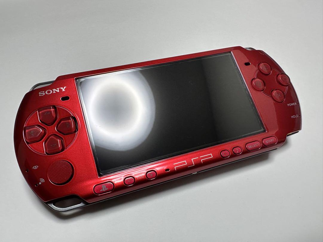 ほぼ極美品 PSP 3000 本体 ラディアントレッド 赤 動作良好品