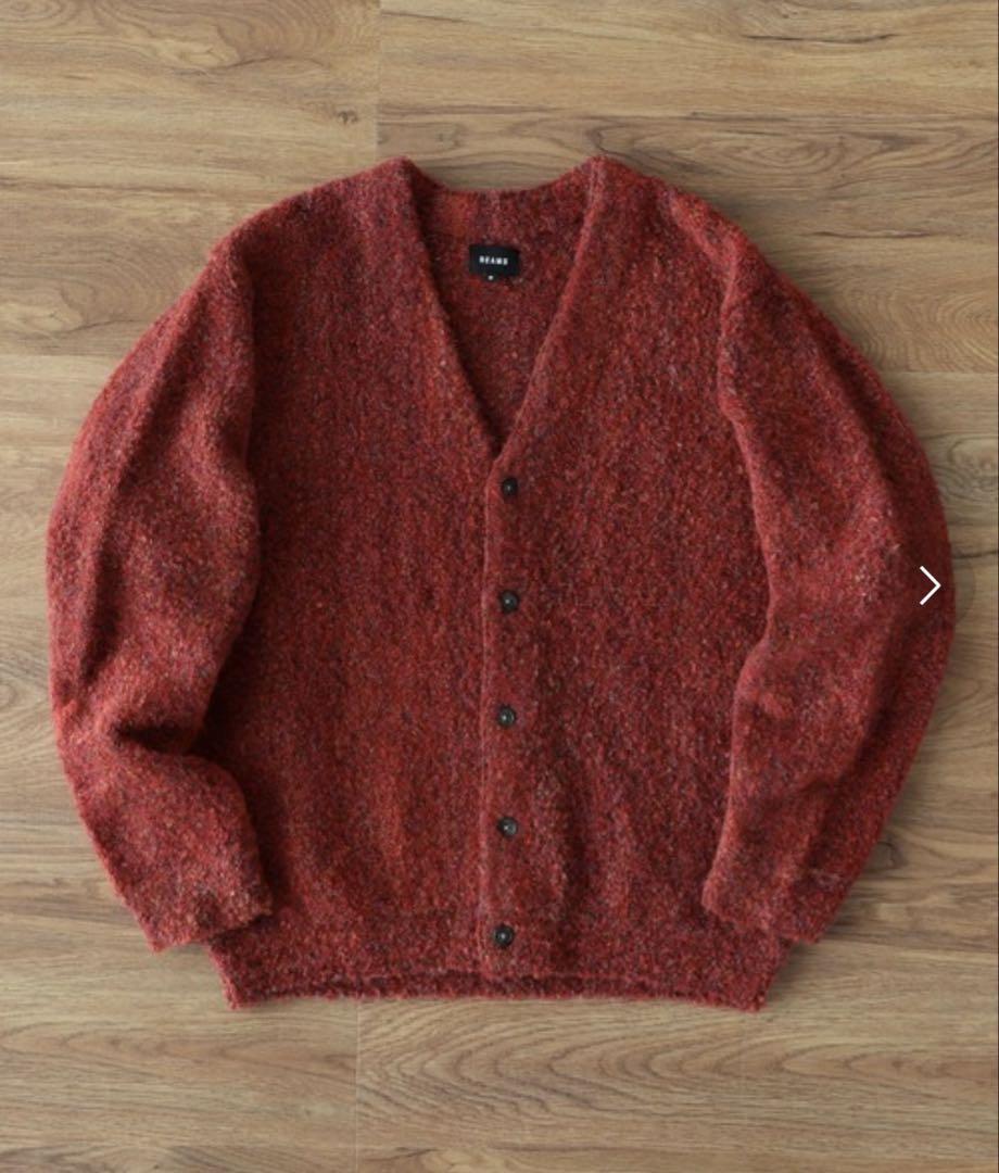 BEAMS M レッド カーディガン