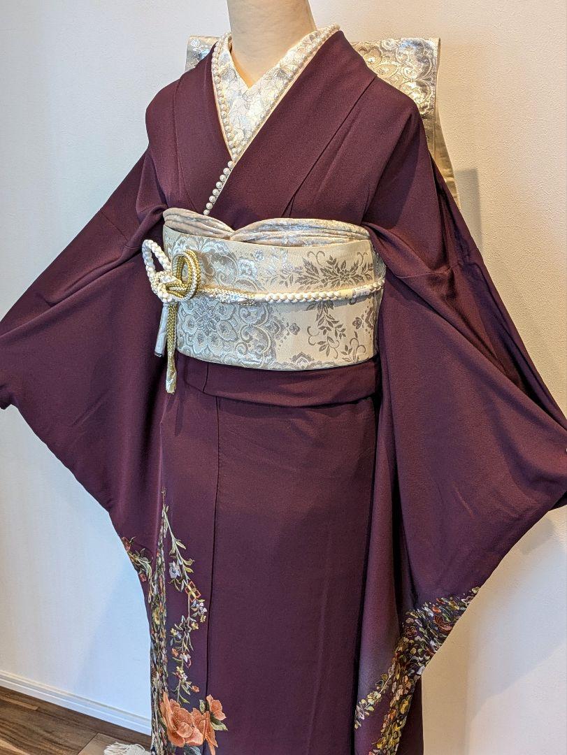 さくらあんこ様 振袖フルセット 身丈168裄70 やまと誂 紫 総刺繍柄 成人式