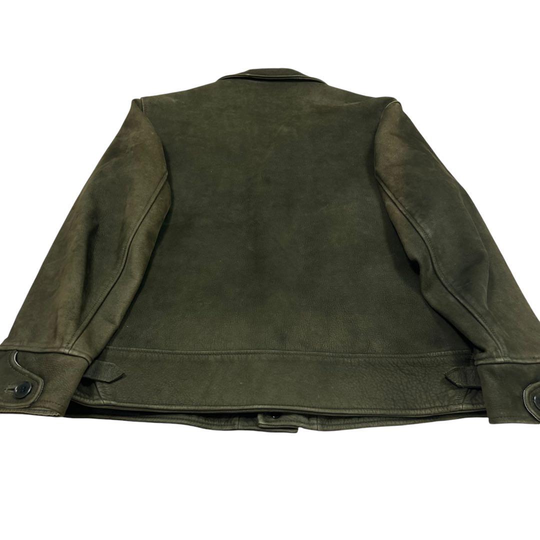 希少品！ TENDERLOIN ヌバック レザー ジャケット オリーブ 深緑 S