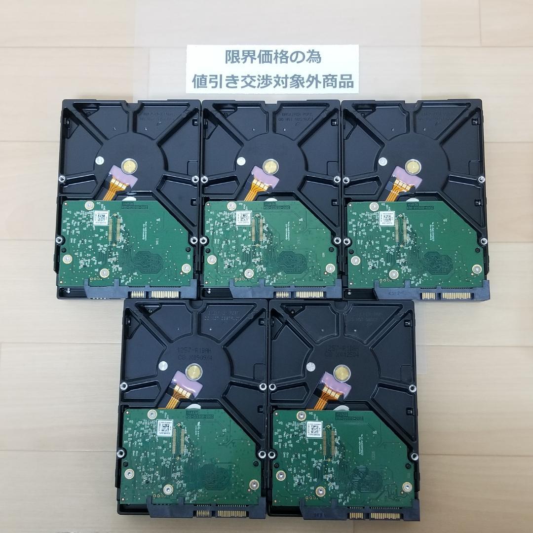 内蔵型HDD1000GB 3.5インチ WD HDD 5台(B692)