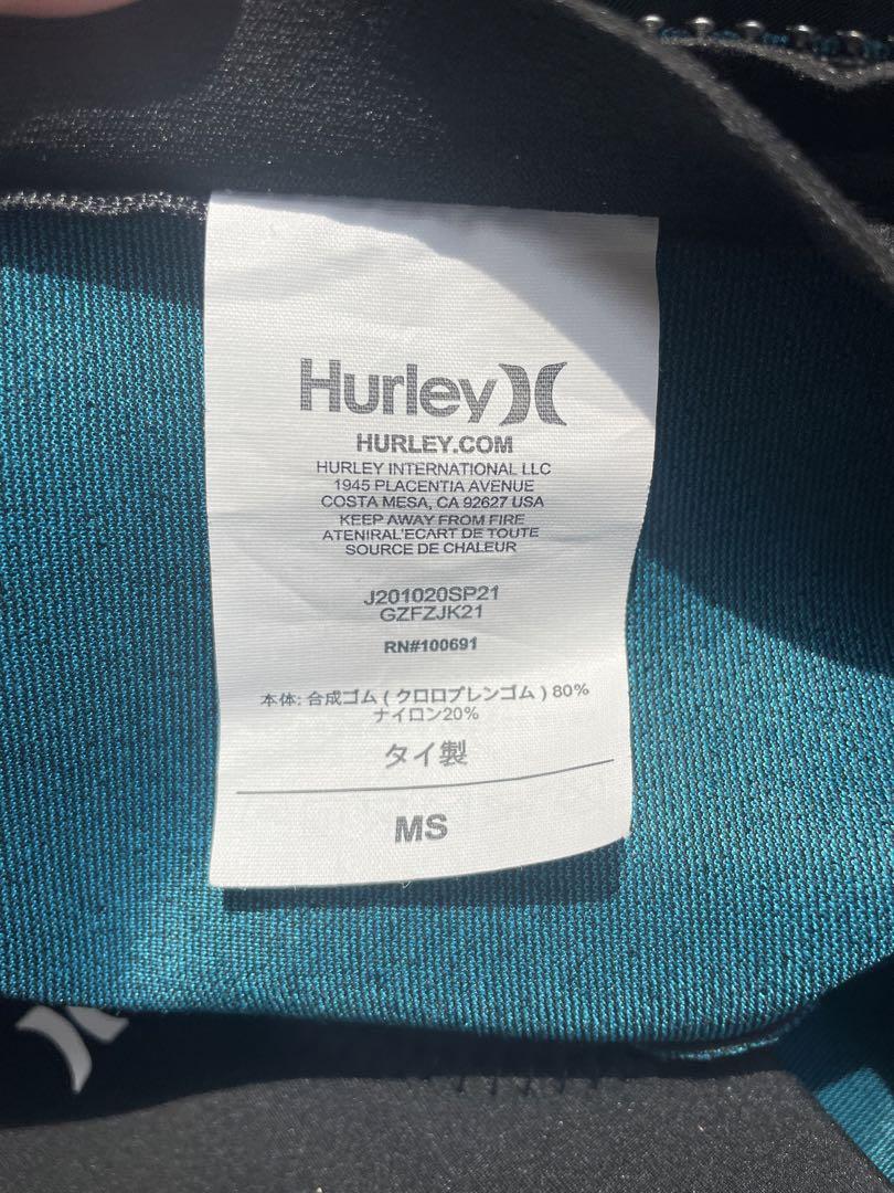 Hurley ブラック タッパー 長袖 /ロングジョン　セット【個別販売対応可】