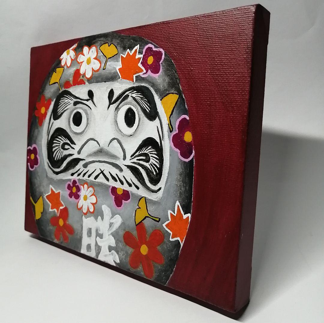 アクリル画 だるま 原画 ドローイング