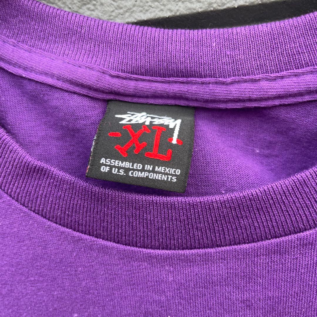 ステューシー　ポップ　ワールドツアー　パープル　ビッグロゴ