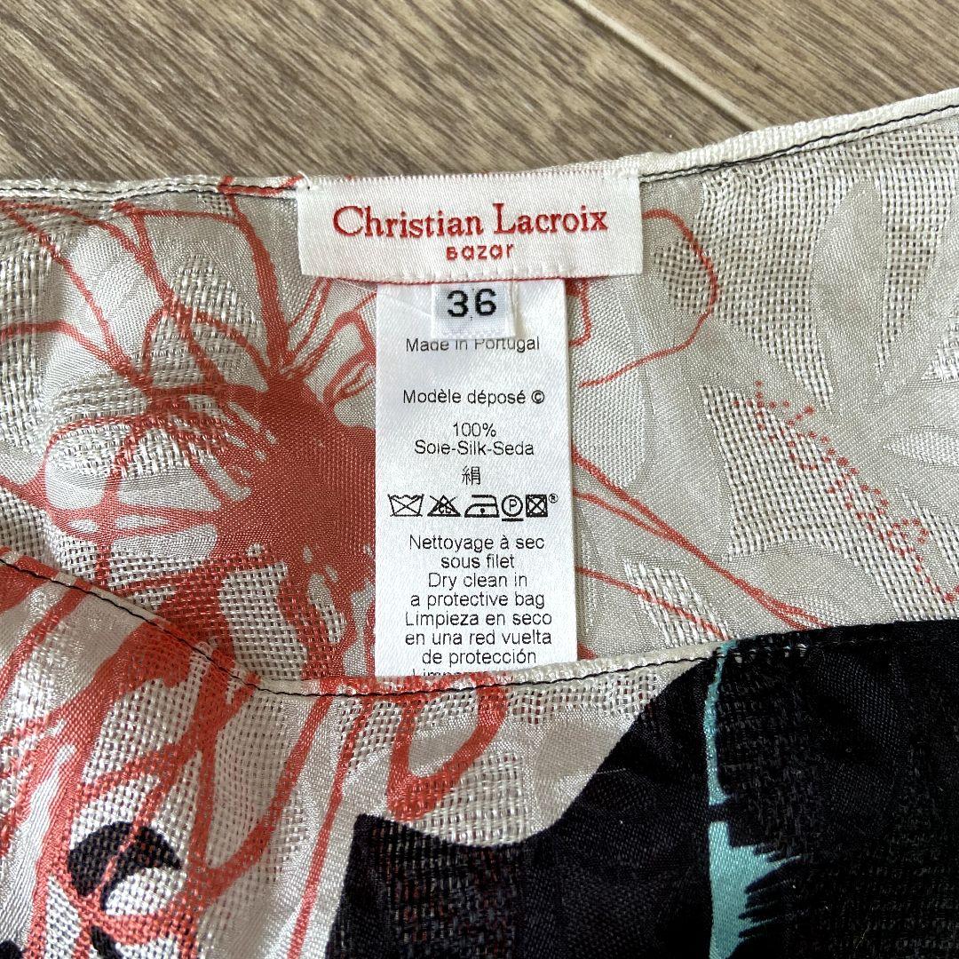 CHRISTIAN LACROIX　シルク100％　トップス　ノースリーブ