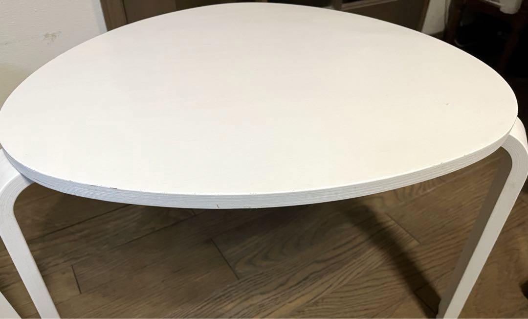 IKEA SVALSTA ネストテーブル 2点セット ホワイトステイン