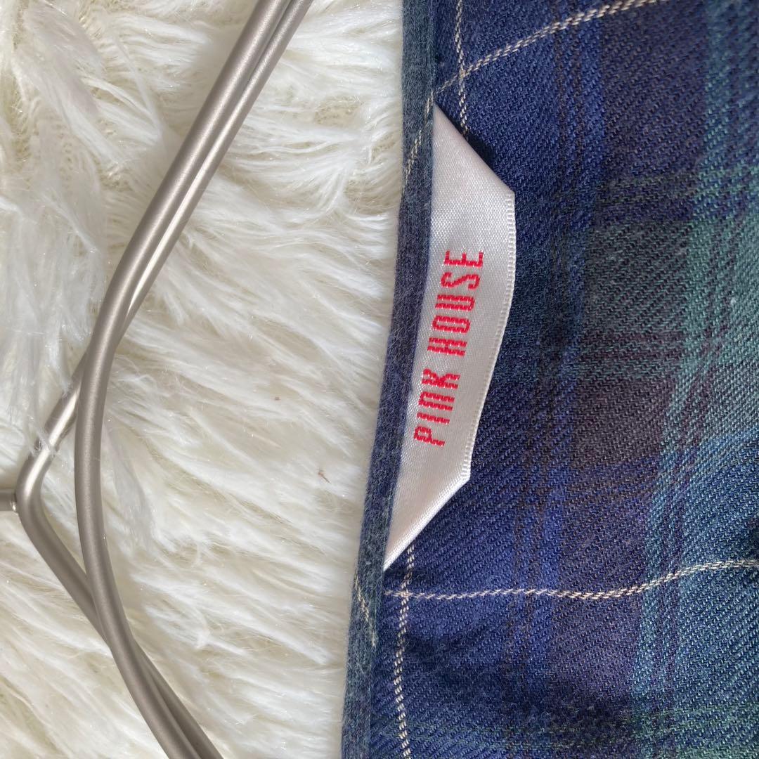 ロングワンピース チェック