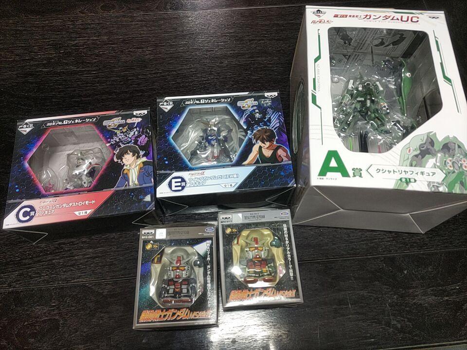一番くじ　ガンプラ　フィギュア　ユニコーン　ウイング　クシャトリア
