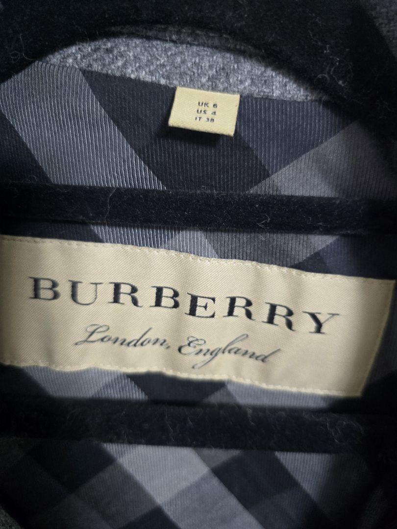 BURBERRY グレー ベルト付きロングコート