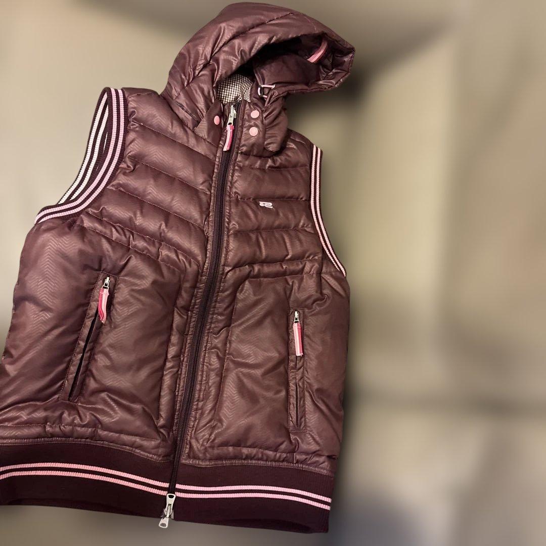 ロサーセン フード付きリバーシブルゴルフダウンベスト