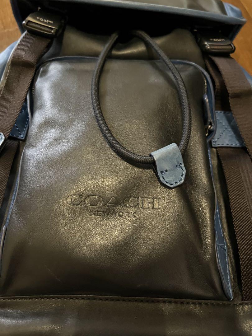COACH コーチ レザー リュック バックパック ブラック ブルー