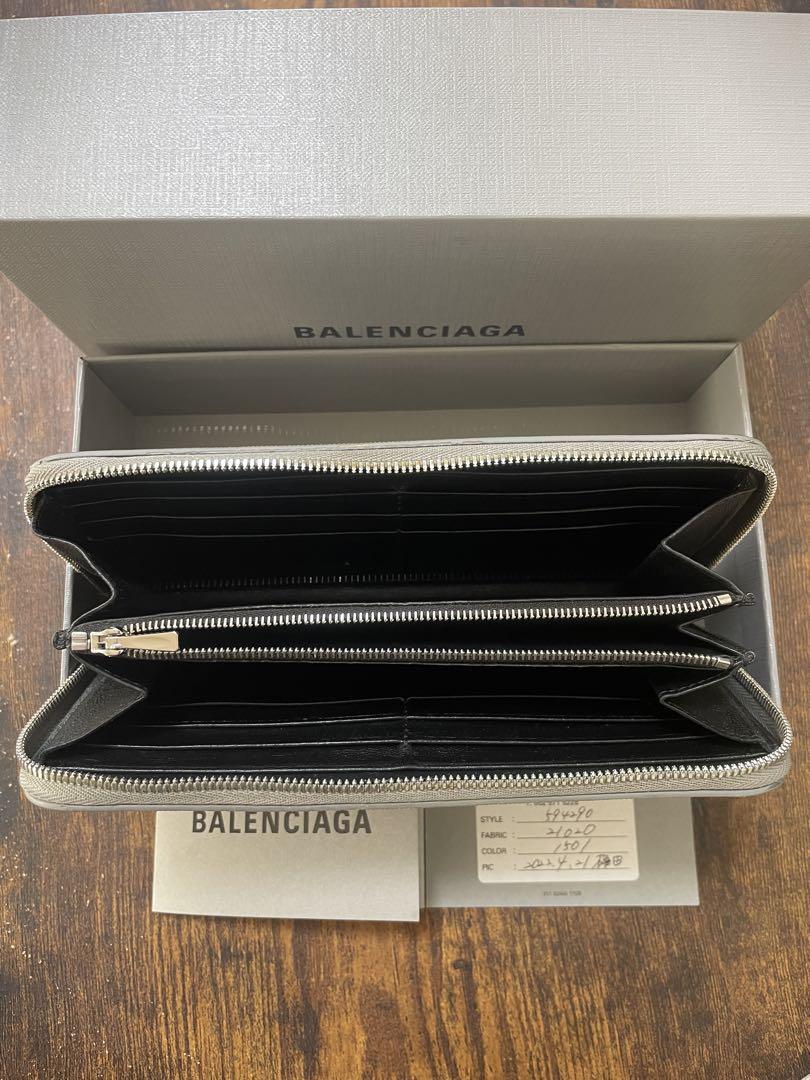 Balenciaga【SALE】■国内発■ロゴプレート長財布 BALENCIAGA レオパード 長財布 ブラック ロゴ ヒョウ 豹柄