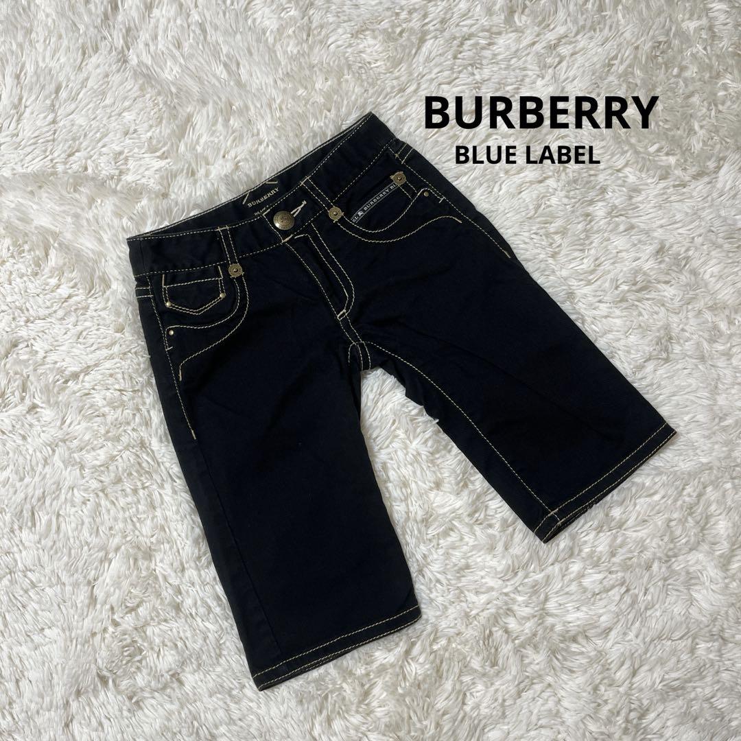 BURBERRY BLUE LABEL デニム ハーフパンツ ロゴ刺繍 24 - メルカリ