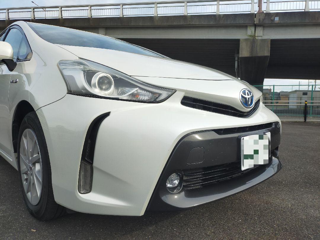 後期プリウスα　パール　車検R9年3月　5人乗り　ナビ　ETC　内外装美車