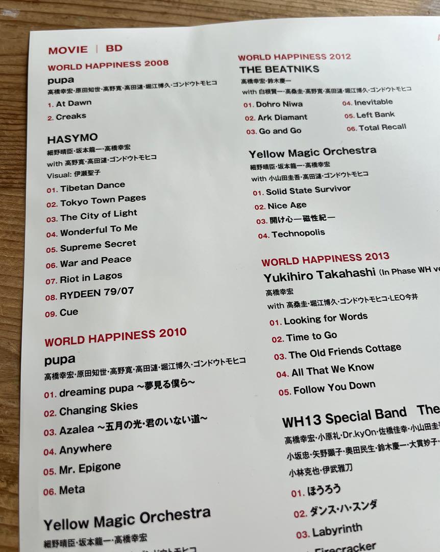 高橋幸宏 WORLD HAPPINESS 4CD&ブルーレイ