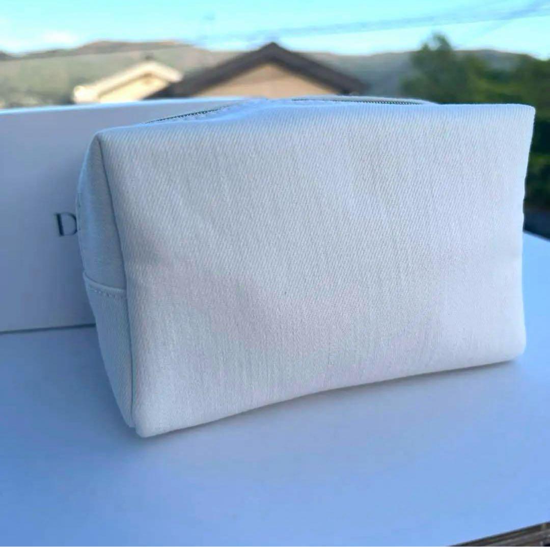 ディオール ノベルティ スクエア 刺繍ポーチ デニム 箱付き正規