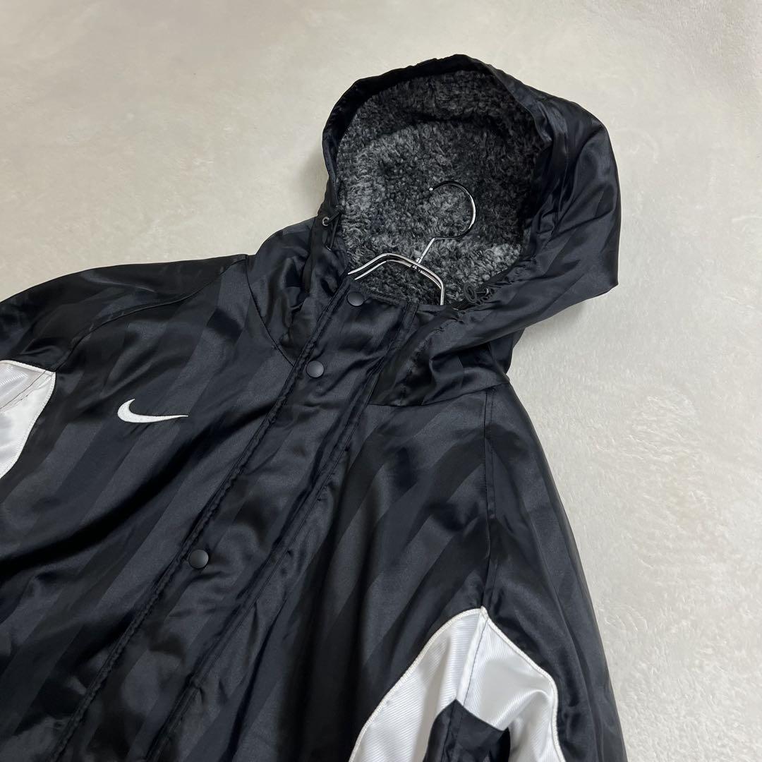 NIKE ナイキ ベンチコート 中綿 ロング 裏ボア ブラック Lサイズ