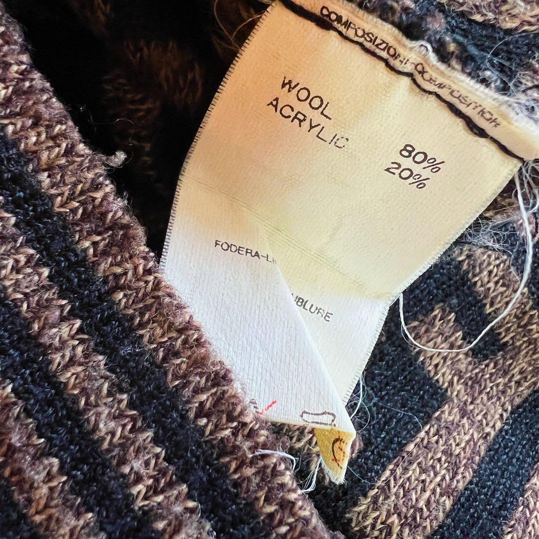美品 フェンディ FENDI FF セーター ズッカ 総柄 ウール ブラウン 画像11